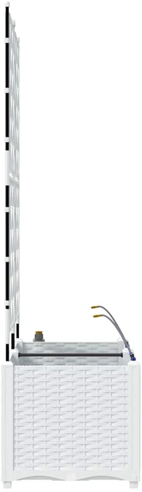 Sodo vazonas 2 vnt. Balta 80 x 40 x 142 cm PP