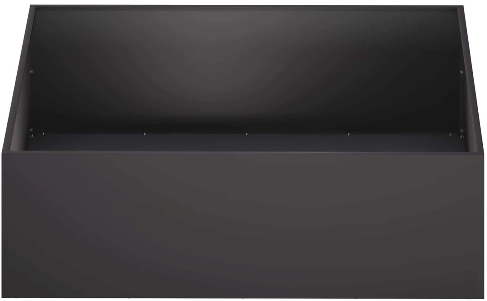 Sodo vazonas 2 vnt. Juoda 100 x 100 x 30 cm