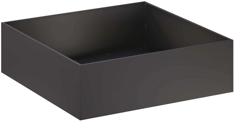 Sodo vazonas 2 vnt. Juoda 100 x 100 x 30 cm
