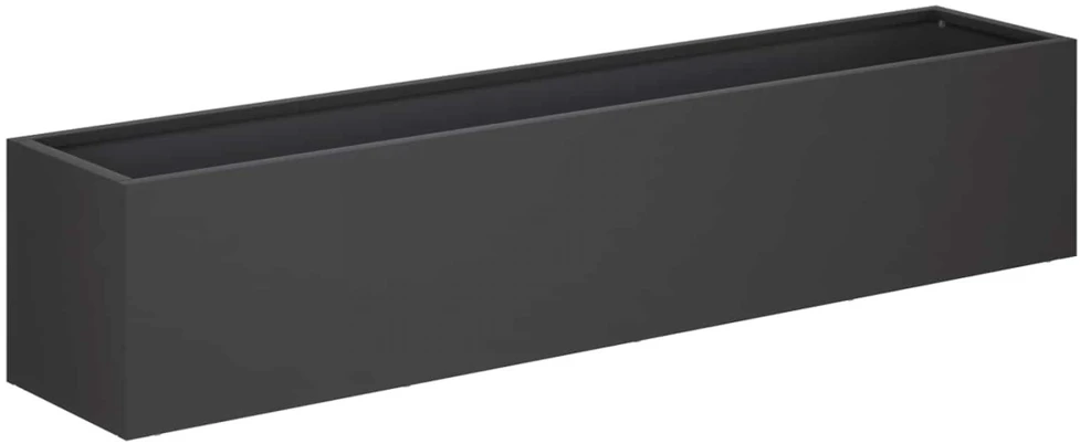 Sodo vazonas 2 vnt. Juoda 100 x 20 x 20 cm