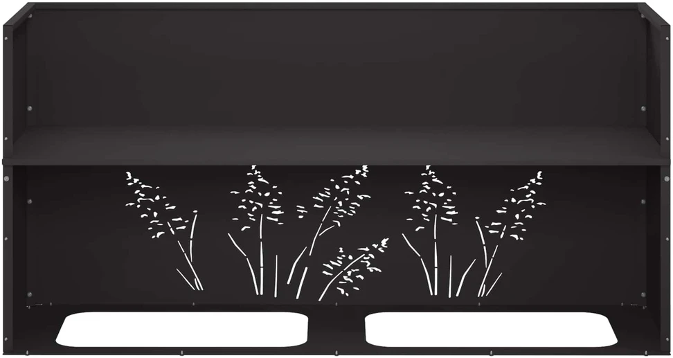 Sodo vazonas 2 vnt. Juoda 100 x 20 x 49 cm