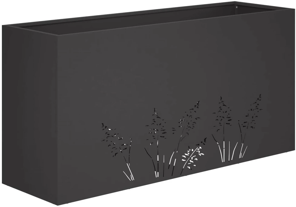Sodo vazonas 2 vnt. Juoda 100 x 20 x 49 cm