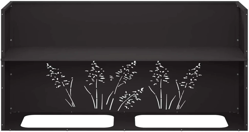 Sodo vazonas 2 vnt. Juoda 100 x 20 x 49 cm