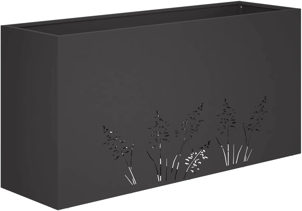 Sodo vazonas 2 vnt. Juoda 100 x 30 x 49 cm