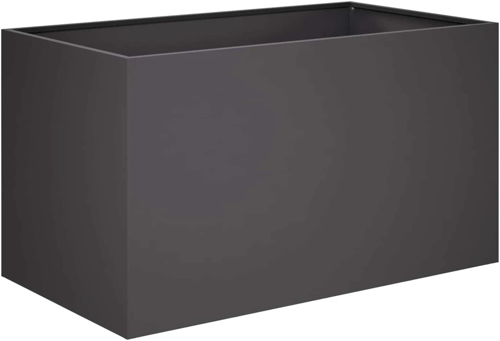 Sodo vazonas 2 vnt. Juoda 100 x 50 x 50 cm