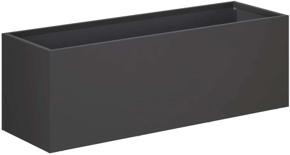 Sodo vazonas 2 vnt. Juoda 40 x 20 x 20 cm