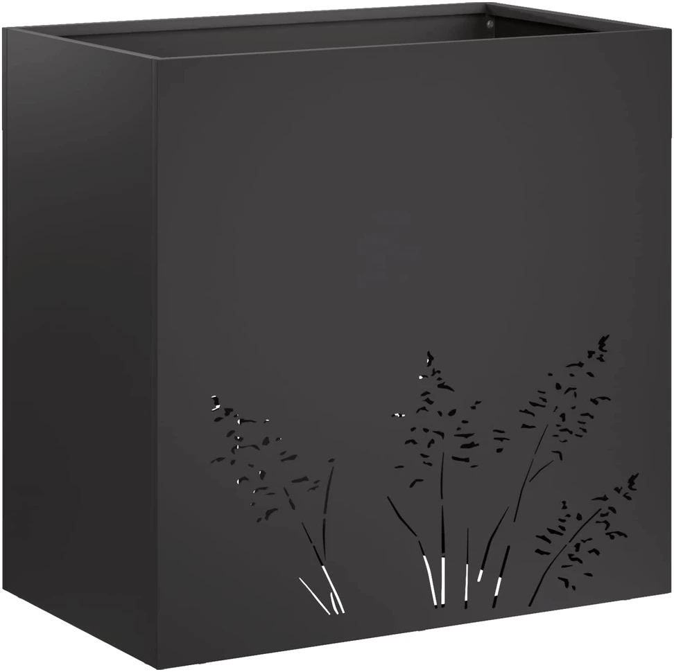 Sodo vazonas 2 vnt. Juoda 50 x 30 x 49 cm