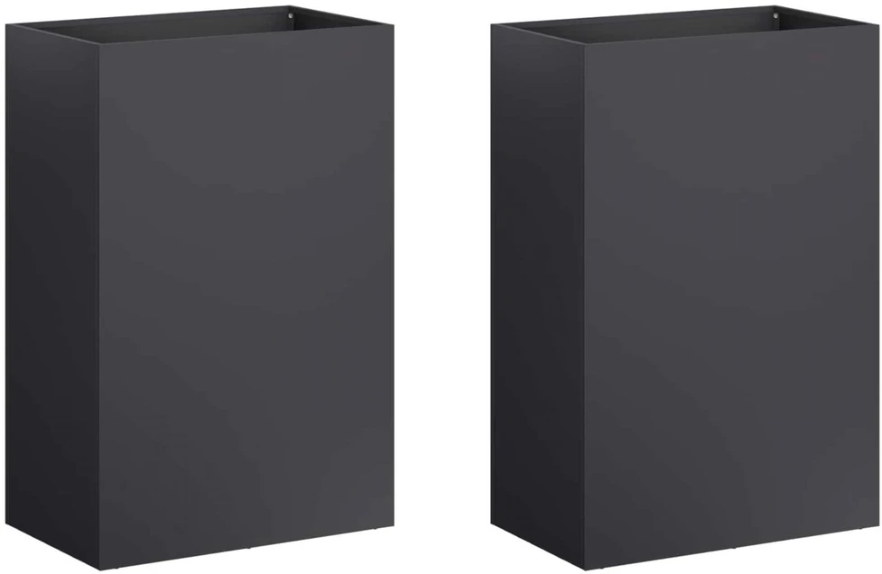 Sodo vazonas 2 vnt. Juoda 50 x 30 x 75 cm