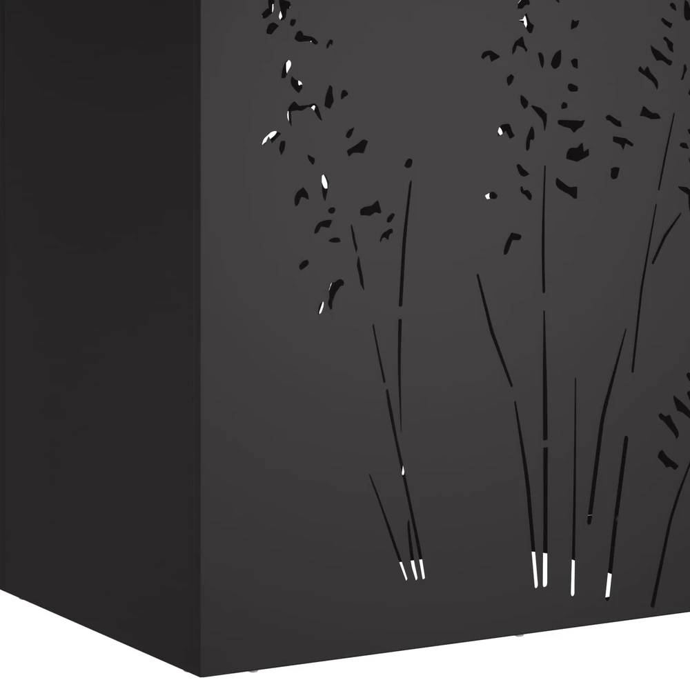 Sodo vazonas 2 vnt. Juoda 50 x 30 x 75 cm