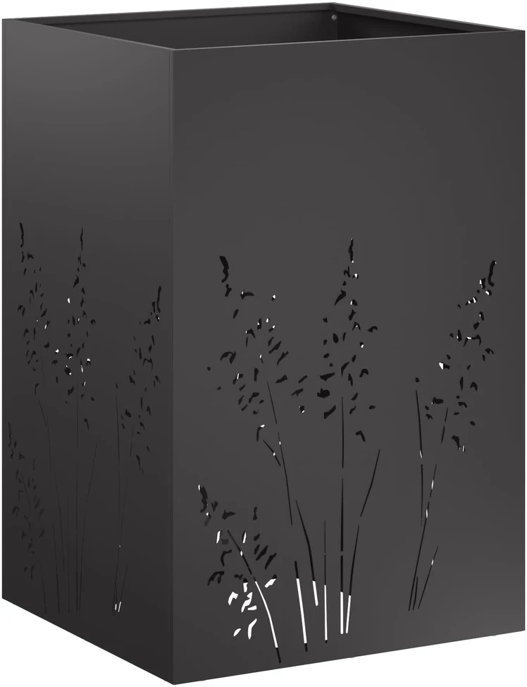 Sodo vazonas 2 vnt. Juoda 50 x 50 x 75 cm