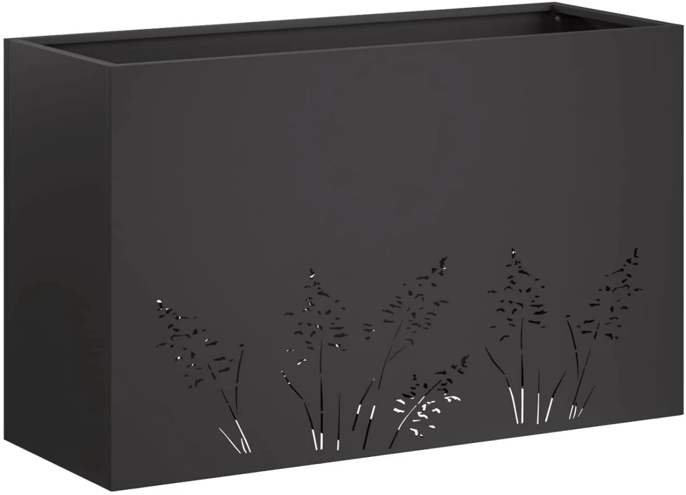 Sodo vazonas 2 vnt. Juoda 80 x 20 x 49 cm