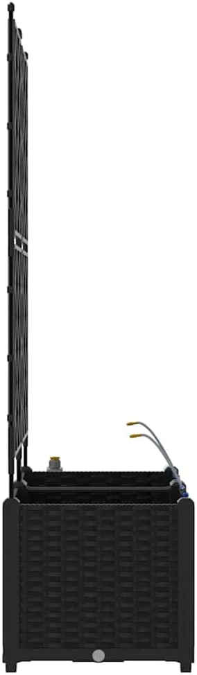 Sodo vazonas 2 vnt. Juoda 80 x 40 x 142 cm PP