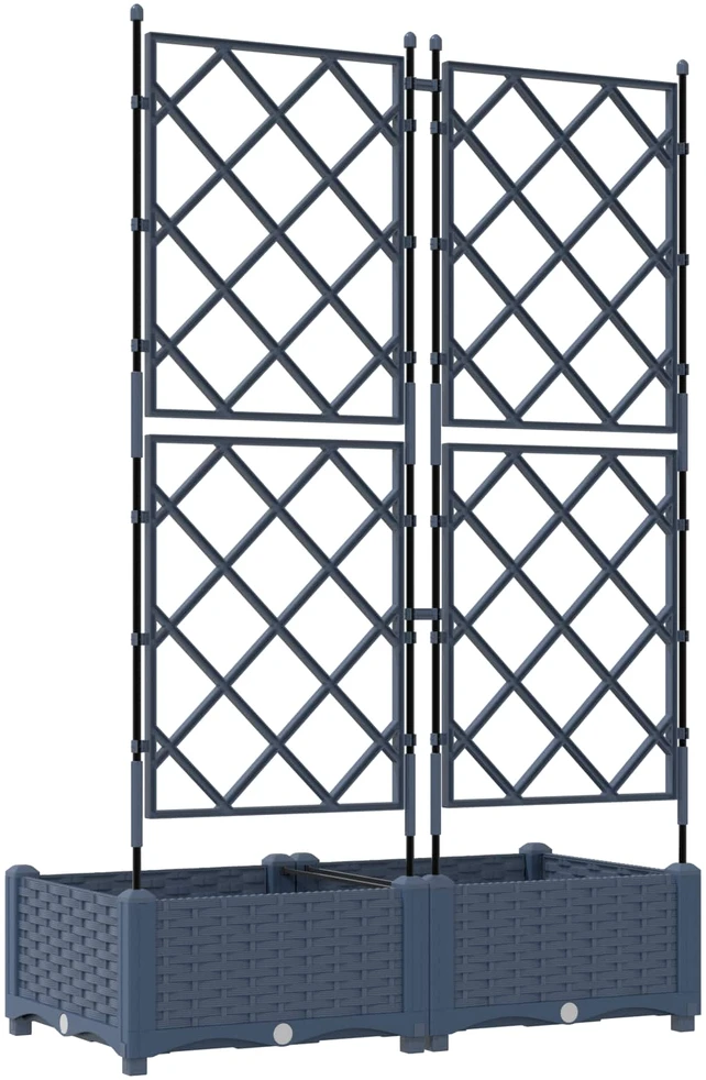 Sodo vazonas 2 vnt. Pilka 80 x 40 x 125,5 cm PP