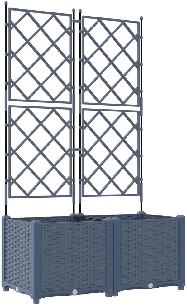 Sodo vazonas 2 vnt. Pilka 80 x 40 x 143 cm PP