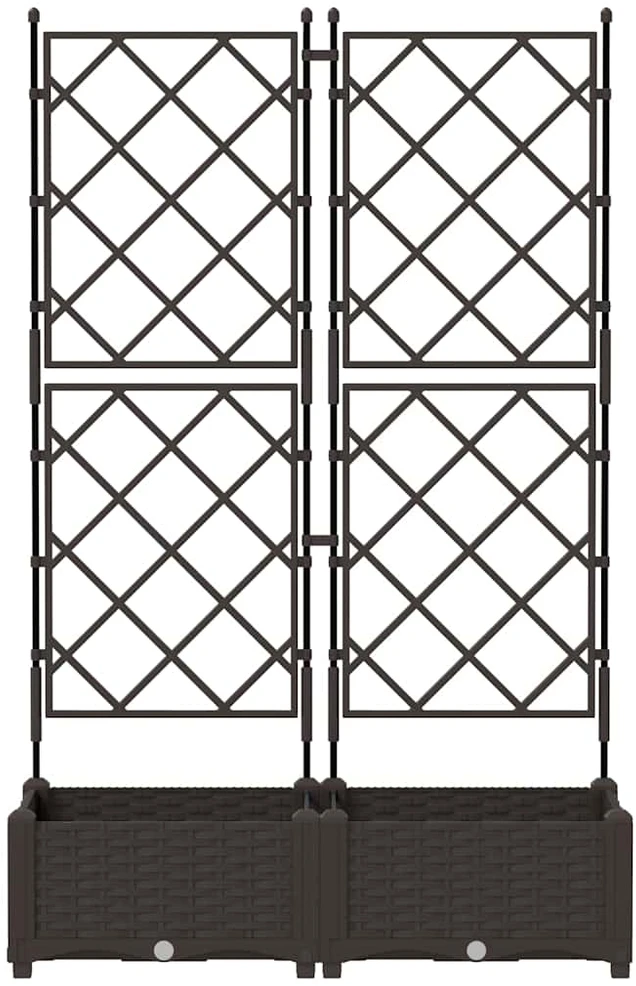 Sodo vazonas 2 vnt. Ruda 80 x 40 x 125,5 cm PP