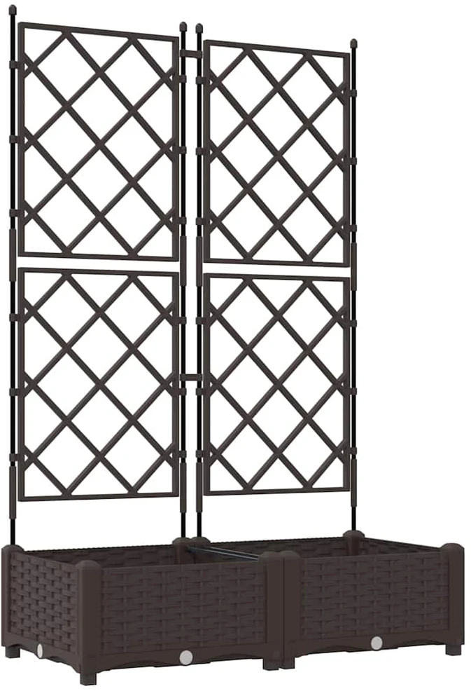 Sodo vazonas 2 vnt. Ruda 80 x 40 x 125,5 cm PP