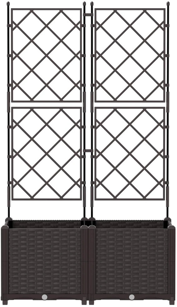 Sodo vazonas 2 vnt. Ruda 80 x 40 x 143 cm PP