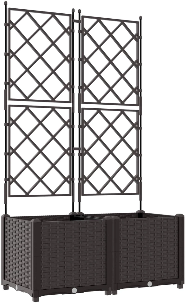 Sodo vazonas 2 vnt. Ruda 80 x 40 x 143 cm PP