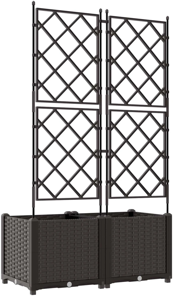 Sodo vazonas 2 vnt. Ruda 80 x 40 x 143 cm PP