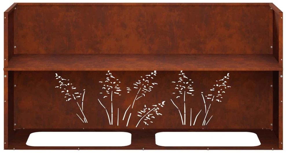 Sodo vazonas 2 vnt. Rūdijanti 100 x 20 x 49 cm