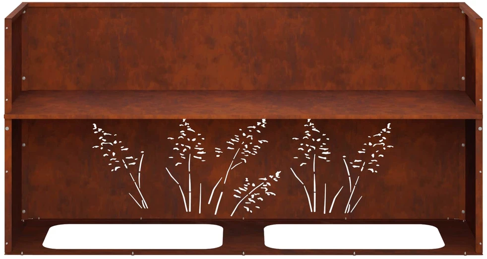 Sodo vazonas 2 vnt. Rūdijanti 100 x 30 x 49 cm