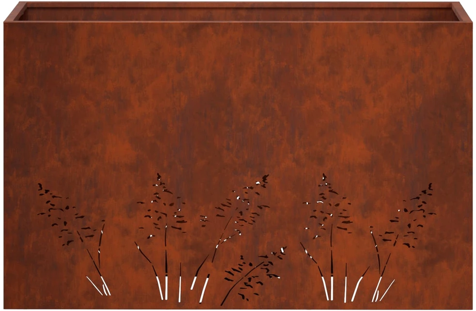 Sodo vazonas 2 vnt. Rūdijanti 80 x 30 x 49 cm