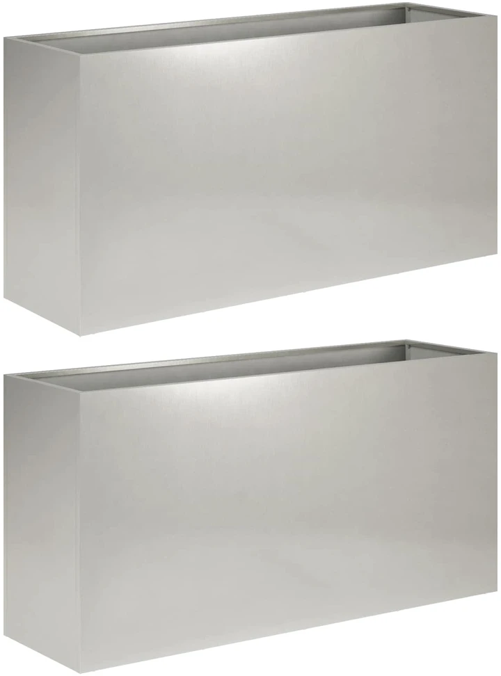 Sodo vazonas 2 vnt. Sidabrinė 100 x 30 x 40 cm