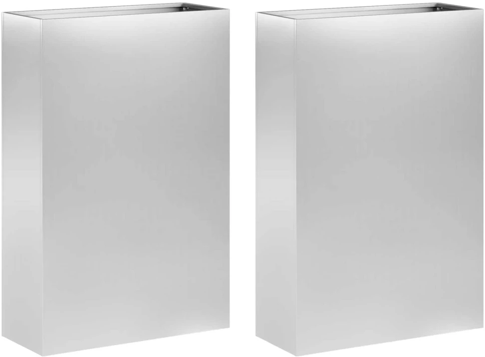 Sodo vazonas 2 vnt Sidabrinė 50 x 20 x 75 cm