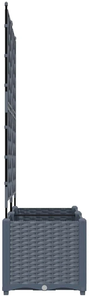 Sodo vazonas 2 vnt. Šviesiai pilka 80 x 40 x 143 cm PP