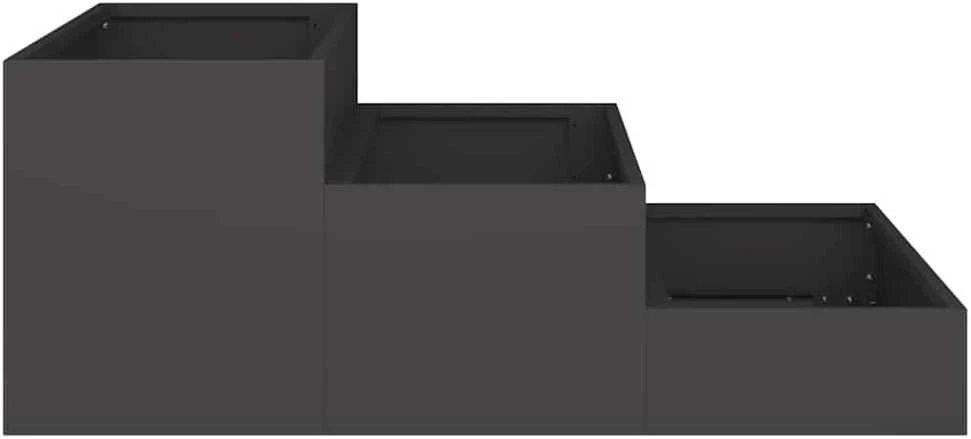 Sodo vazonas Juoda 90 x 90 x 35 cm Šaltai valcuotas plienas