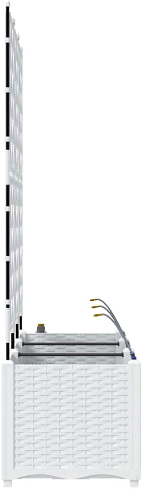 Sodo vazonas 3 vnt. Balta 120 x 40 x 142 cm PP