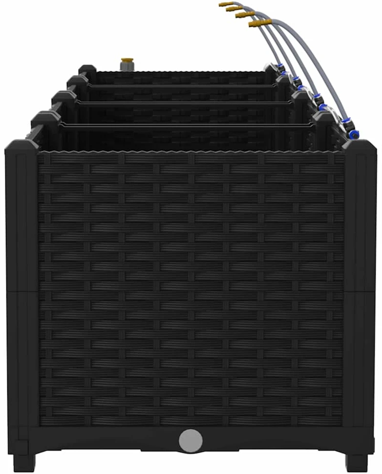 Sodo vazonas 3 vnt. Juoda 120 x 40 x 37,5 cm PP