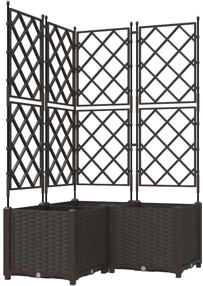 Sodo vazonas 3 vnt. Ruda 80 x 80 x 143 cm PP