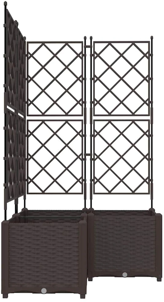 Sodo vazonas 3 vnt. Ruda 80 x 80 x 143 cm PP
