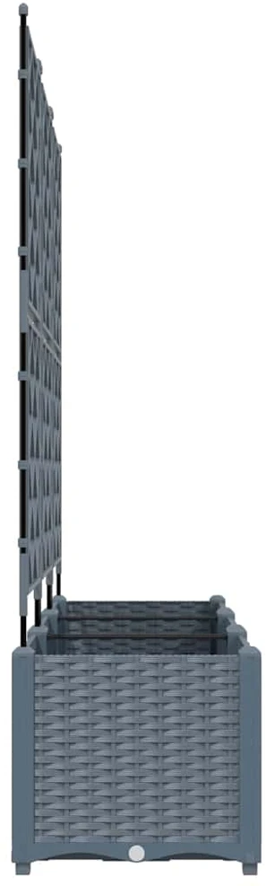 Sodo vazonas 3 vnt. Šviesiai pilka 120 x 40 x 143 cm PP