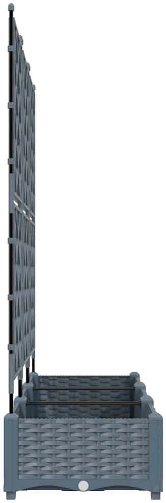 Sodo vazonas 3 vnt. Šviesiai pilka 120 x 40 x 125,5 cm PP