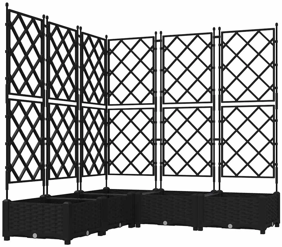Sodo vazonas 5 vnt. Juoda 120 x 120 x 125,5 cm PP