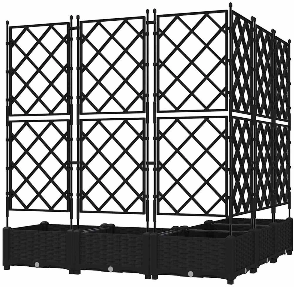Sodo vazonas 5 vnt. Juoda 120 x 120 x 125,5 cm PP