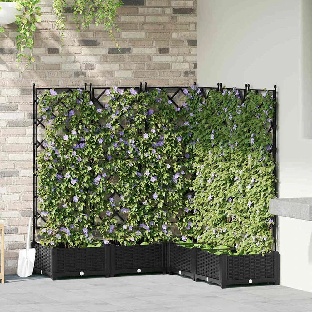 Sodo vazonas 5 vnt. Juoda 120 x 120 x 125,5 cm PP
