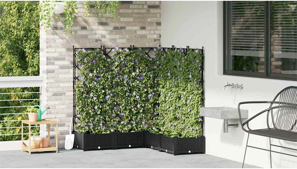 Sodo vazonas 5 vnt. Juoda 120 x 120 x 125,5 cm PP