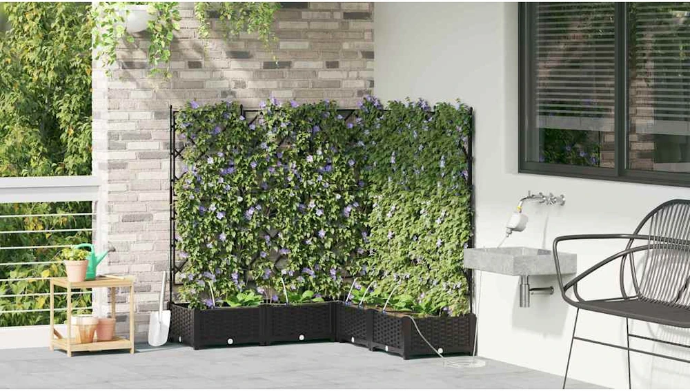 Sodo vazonas 5 vnt. Juoda 120 x 120 x 126 cm PP