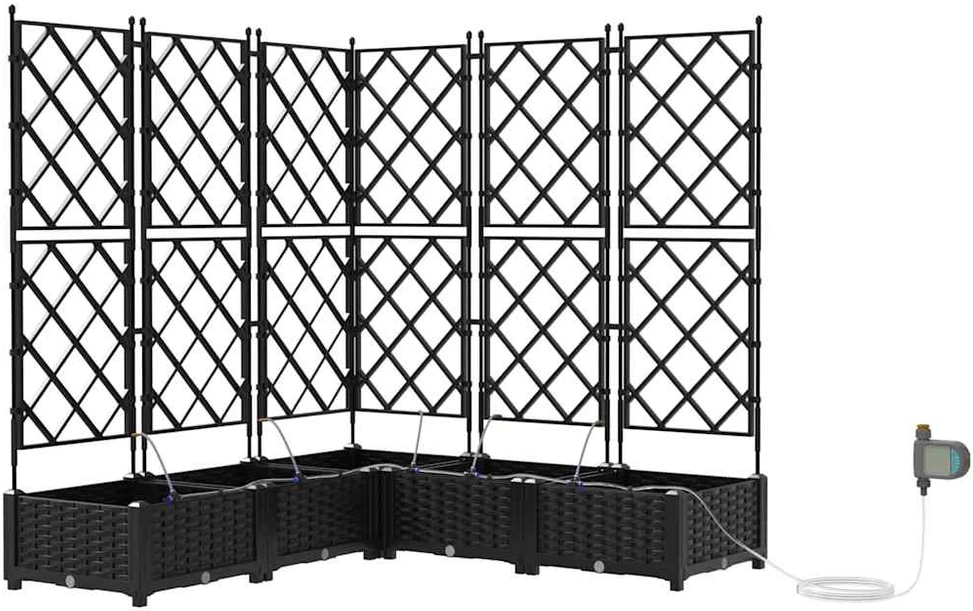 Sodo vazonas 5 vnt. Juoda 120 x 120 x 126 cm PP
