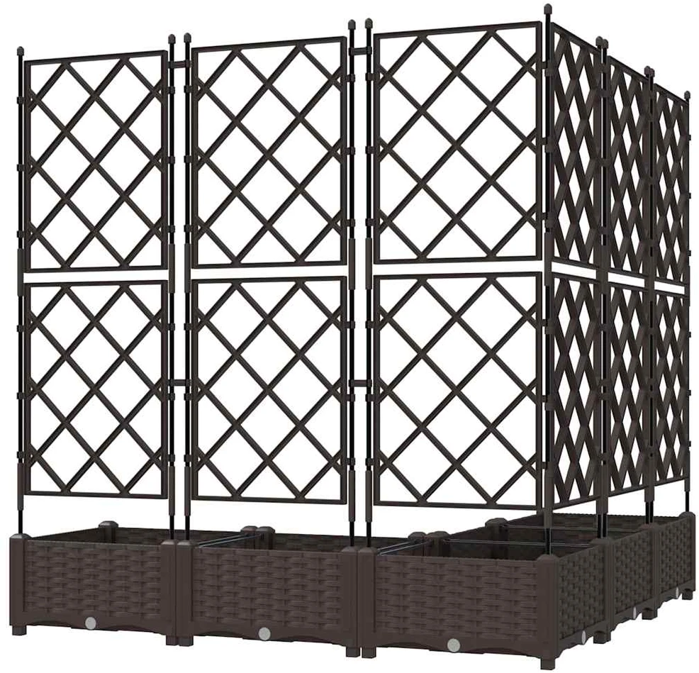 Sodo vazonas 5 vnt. Ruda 120 x 120 x 125,5 cm PP