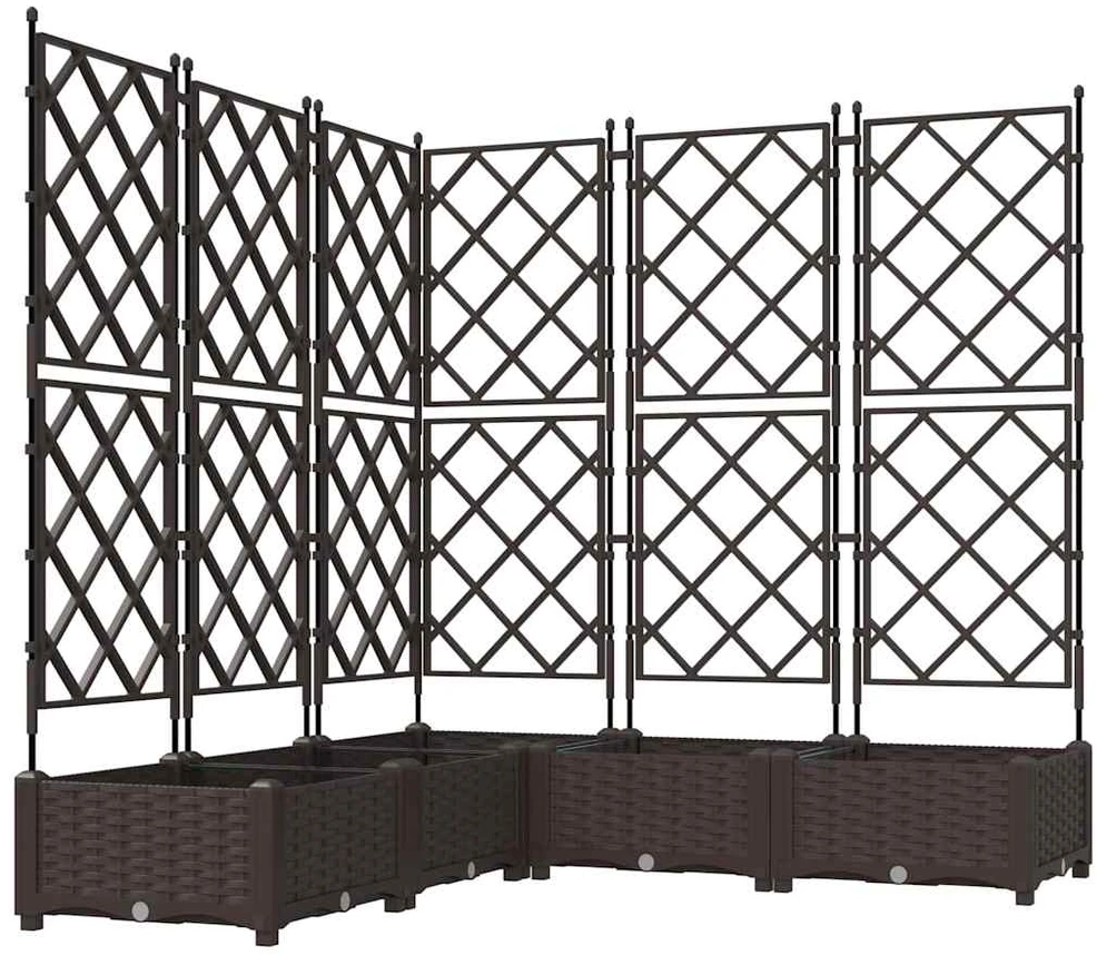 Sodo vazonas 5 vnt. Ruda 120 x 120 x 125,5 cm PP