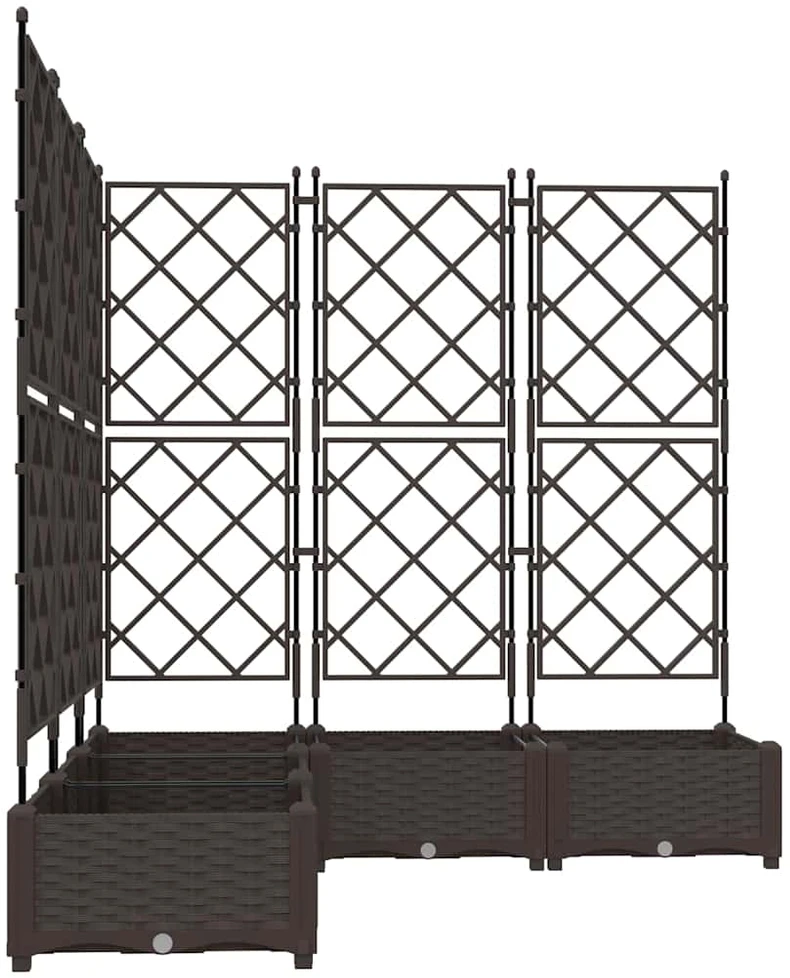 Sodo vazonas 5 vnt. Ruda 120 x 120 x 125,5 cm PP