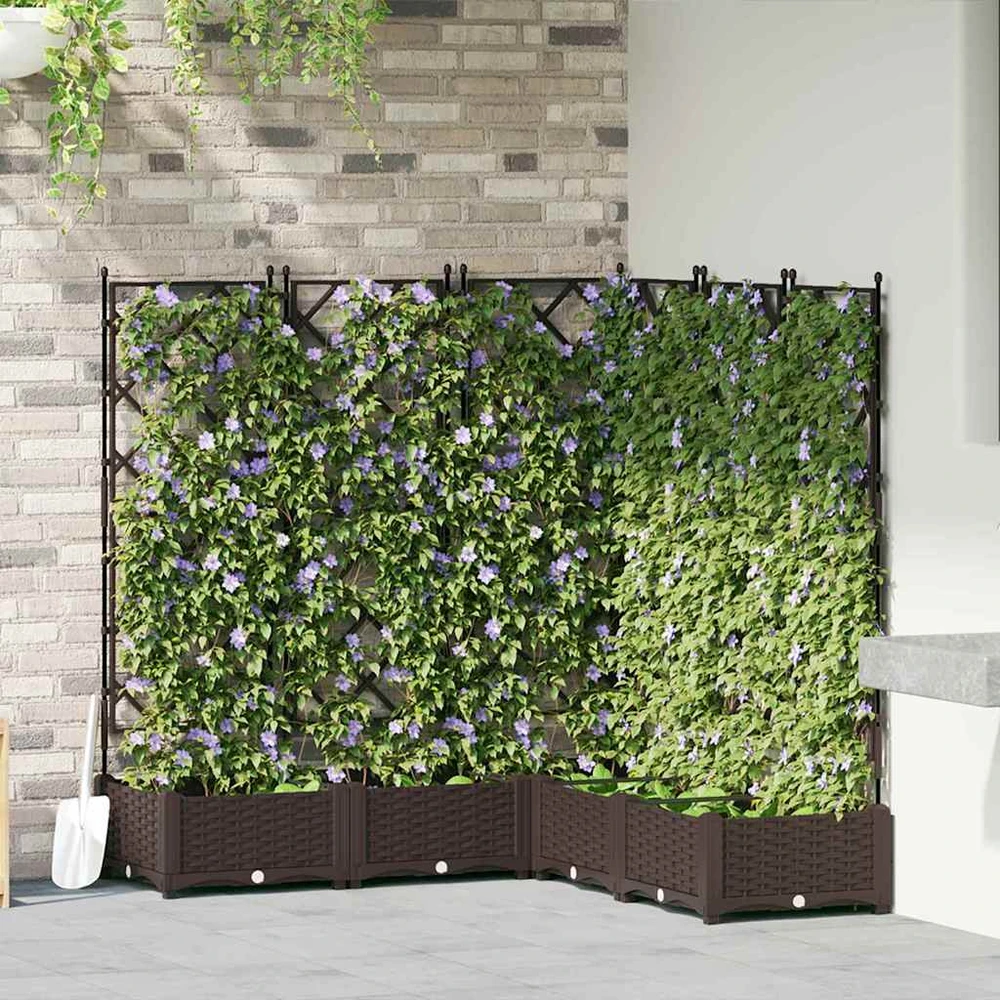 Sodo vazonas 5 vnt. Ruda 120 x 120 x 125,5 cm PP