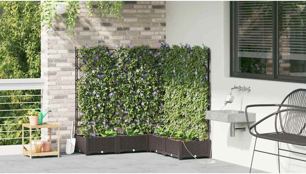 Sodo vazonas 5 vnt. Ruda 120 x 120 x 126 cm PP
