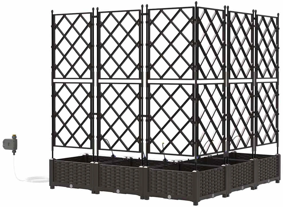 Sodo vazonas 5 vnt. Ruda 120 x 120 x 126 cm PP