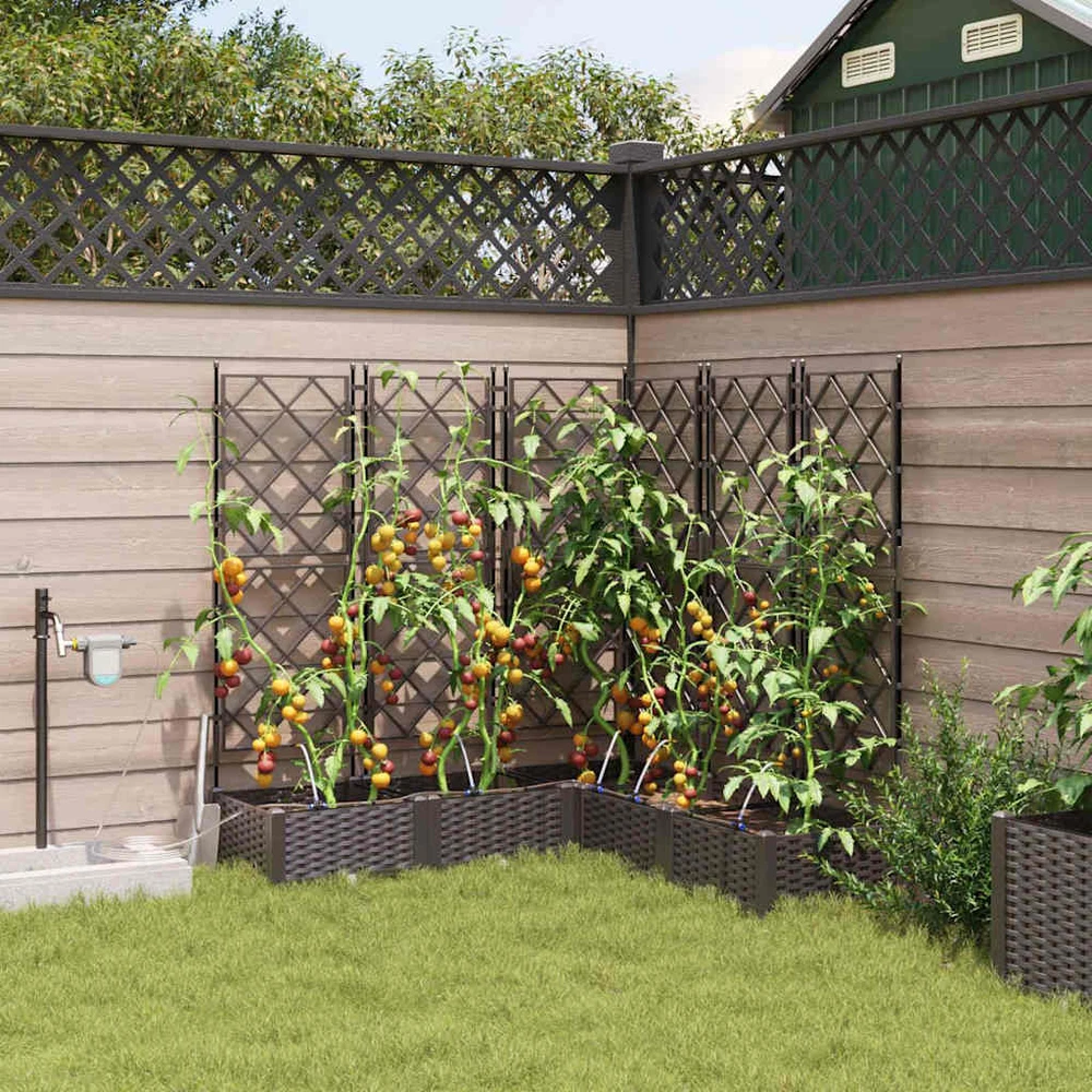 Sodo vazonas 5 vnt. Ruda 120 x 120 x 126 cm PP