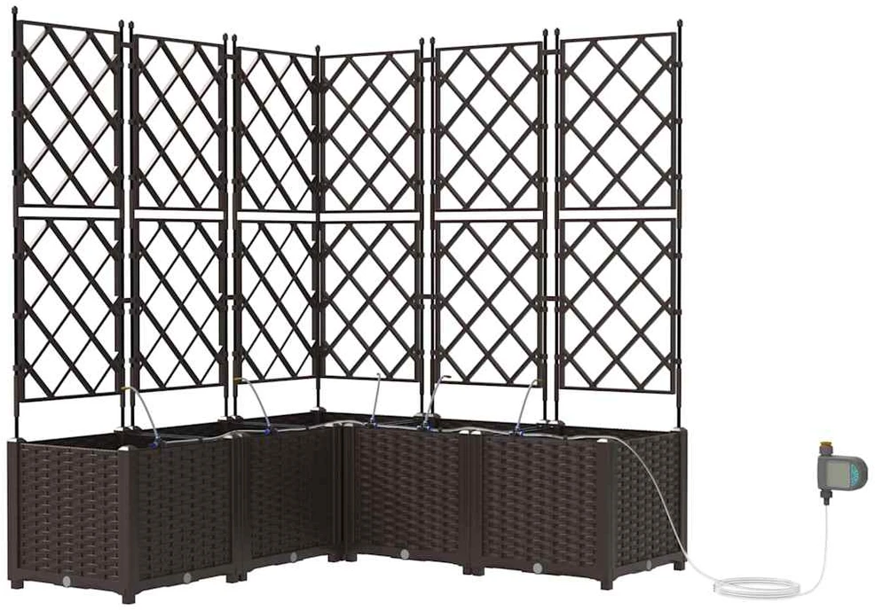 Sodo vazonas 5 vnt. Ruda 120 x 120 x 142 cm PP